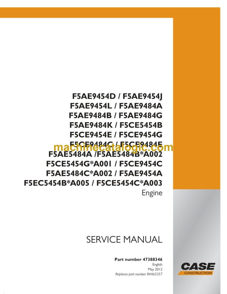 Case Engine Models Service Manual (47388346)
