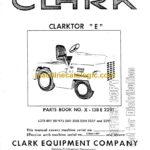 Clark Clarktor "E" Parts Manual (X138E)