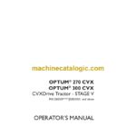 Case Optum 270CVX, 300CVX Stage 5 Tractor Operator Manual