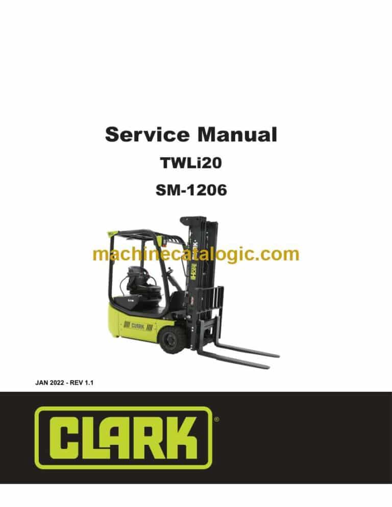 Clark TWLi20 Forklift Service Manual (SM1206)
