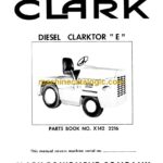 Clark Diesel Clarktor "E" Parts Manual (X142)