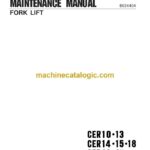 Clark CER10, CER13, CER14, CER15, CER18, CER20, CER25 Forklift Operator and Maintenance Manual (OM-694)