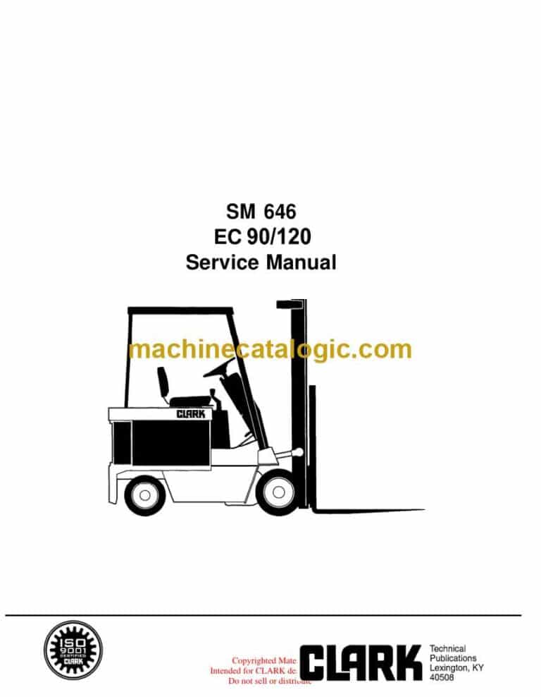 Clark EC90-120 Forklift Service Manual (SM646)