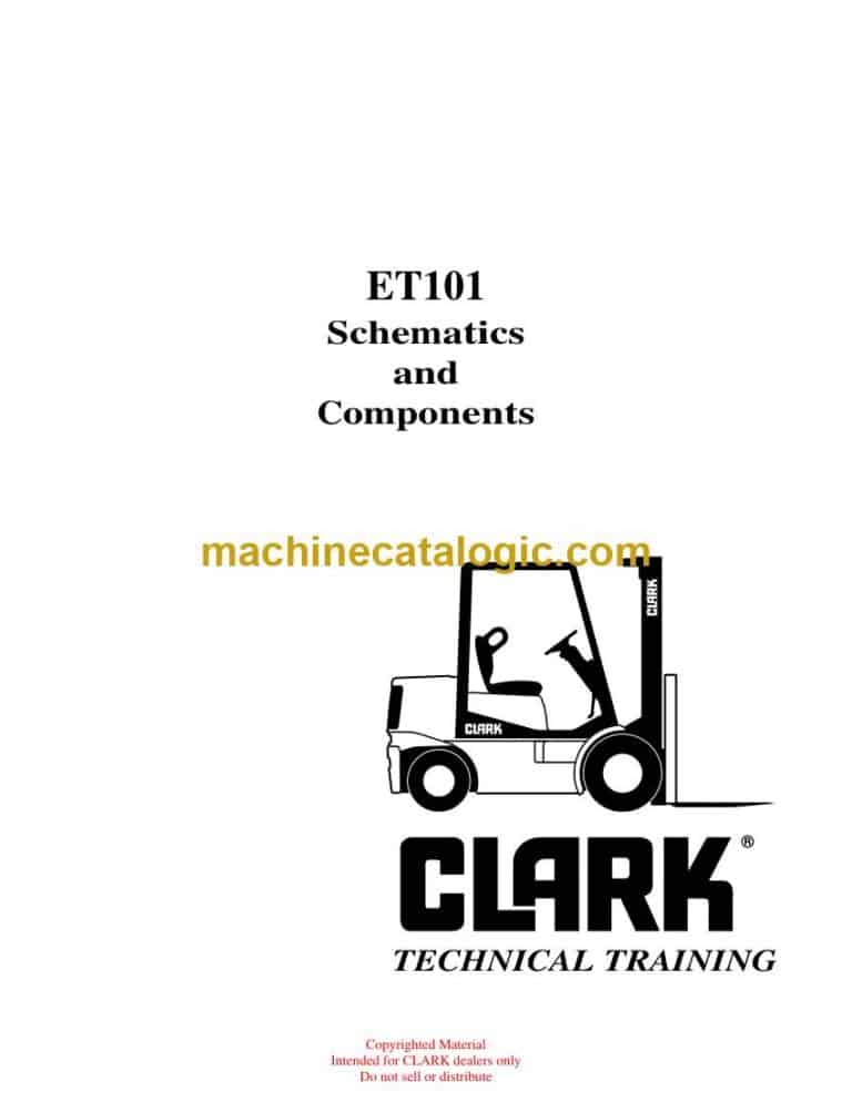 Clark ET101 Schematics and Components Forklift Technical Training (ET101)