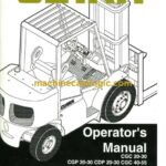 Clark CGC20-30, CGP20-30, CDP20-30, CGC40-55, CGP40-55, CDP40-55, CGC60-70, CDC60-70 Forklift Operators Manual (OM-612)