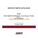 Case True-Tandem 335 Barracuda Vertical Tillage 31 Ft Width Service Parts Catalogue