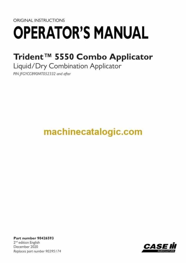 Case Trident 5550 Combo Applicator Liquid-Dry Combination Applicator Operator Manual (90426593)