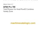 Case AFS Pro 700 Yield Monitor for Axial-Flow Combines Variety Zone Software Operating Guide