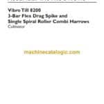 Kongskilde Vibro Till 8200 3-Bar Flex Drag Spike and Single Spiral Roller Combi Harrows Cultivator Assembly Instructions