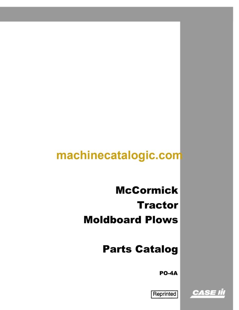Case McCormick Tractor Moldboard Plows Parts Catalog