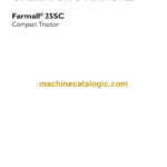 Case Farmall 25SC Compact Tractor Operator Manual