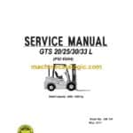 Clark GTS20, GTS25, GTS30, GTS33 L PSI 4G64 Forklift Service Manual (SM741)