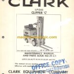 Clark Clipper C Forklift Parts Manual (39-C1)
