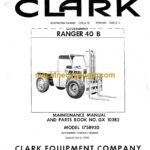 Clark Ranger 40B Forklift Parts Manual (GX103B2_1758930)