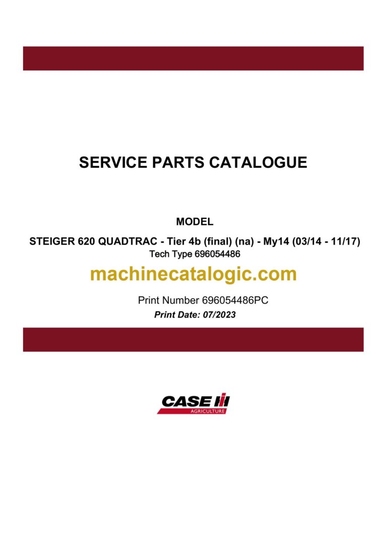 Case Steiger 620 Quadtrac Tier 4B Final NA Service Parts Catalogue