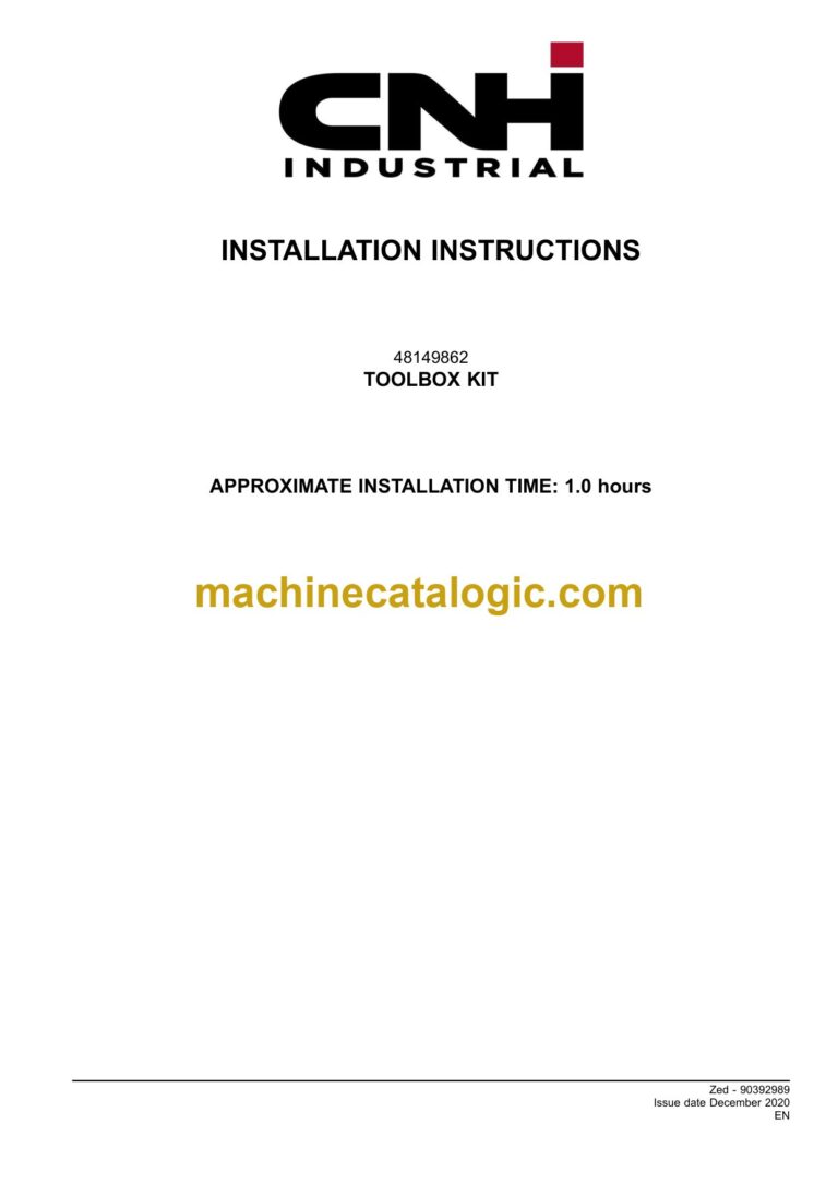 CNH Toolbox Kit İnstallation Instructions