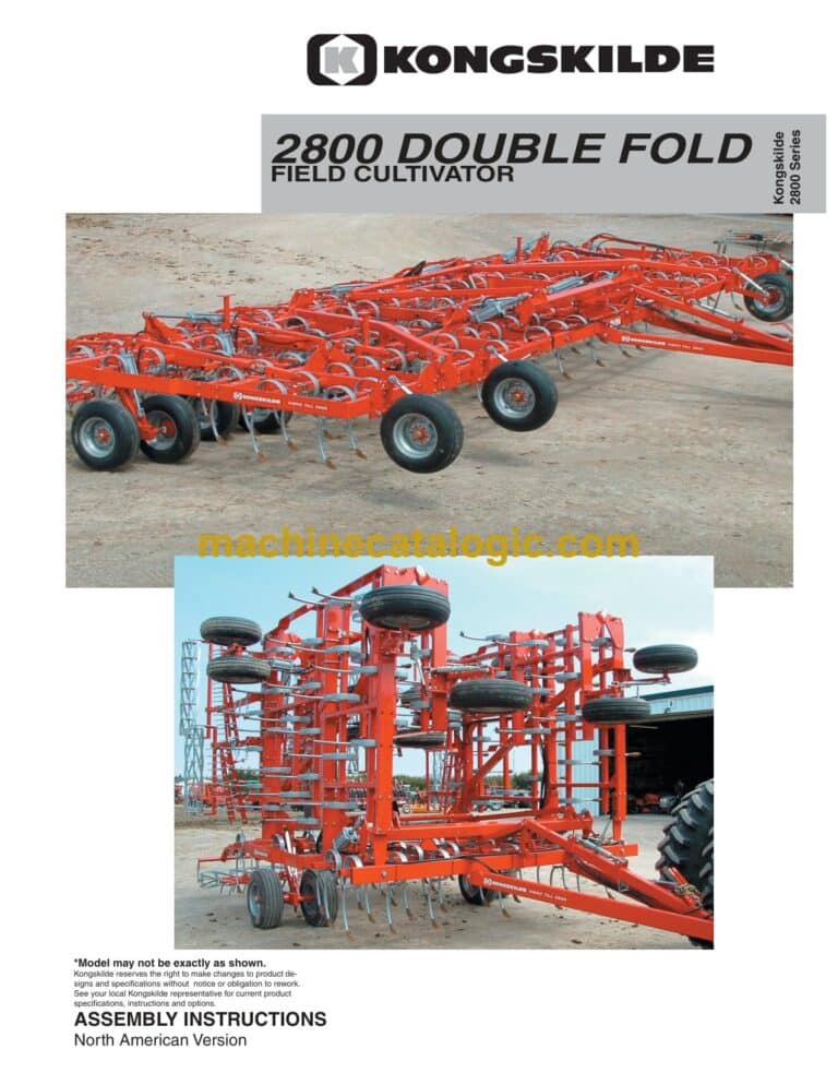 Kongskilde 2800 Double Fold Field Cultivator Assembly Instructions
