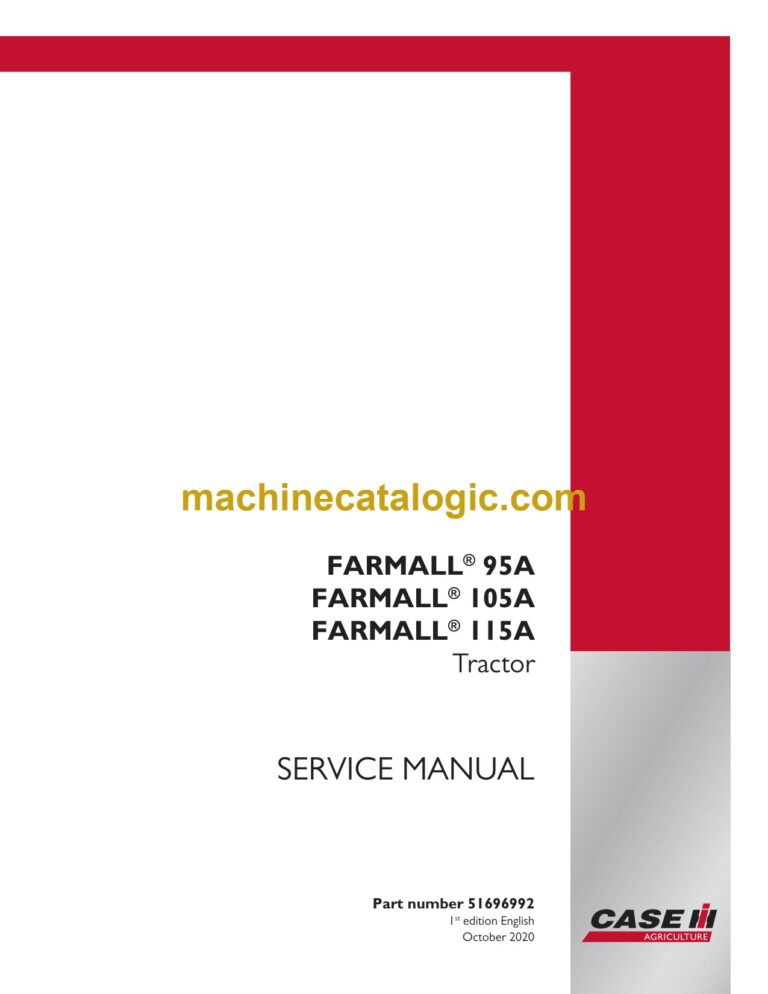 Case Farmall 95A, 105A, 115A Tractor Service Manual