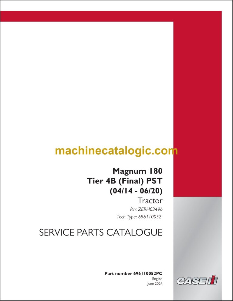 Case Magnum 180 Tier 4B Final PST Tractor Service Parts Catalogue
