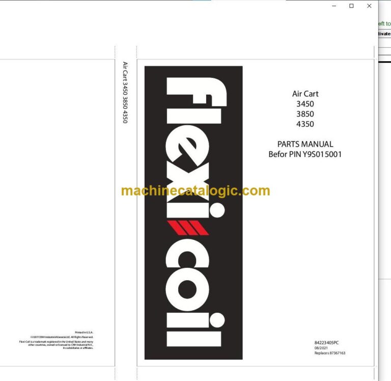 Flexicoil 3450, 3850, 4350 Air Cart Parts Manual