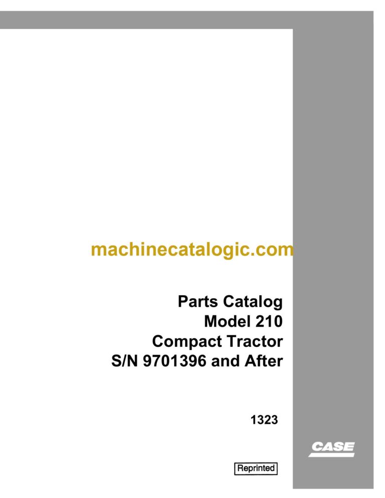 Case 210 Compact Tractor Parts Catalog