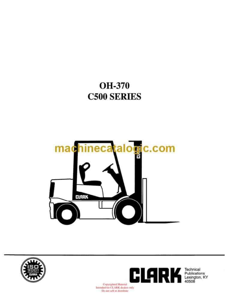 Clark C500 Series Forklift Overhaul Manual (OH370)