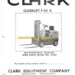 Clark Clarklift F40B Forklift Parts Manual (X6B1)