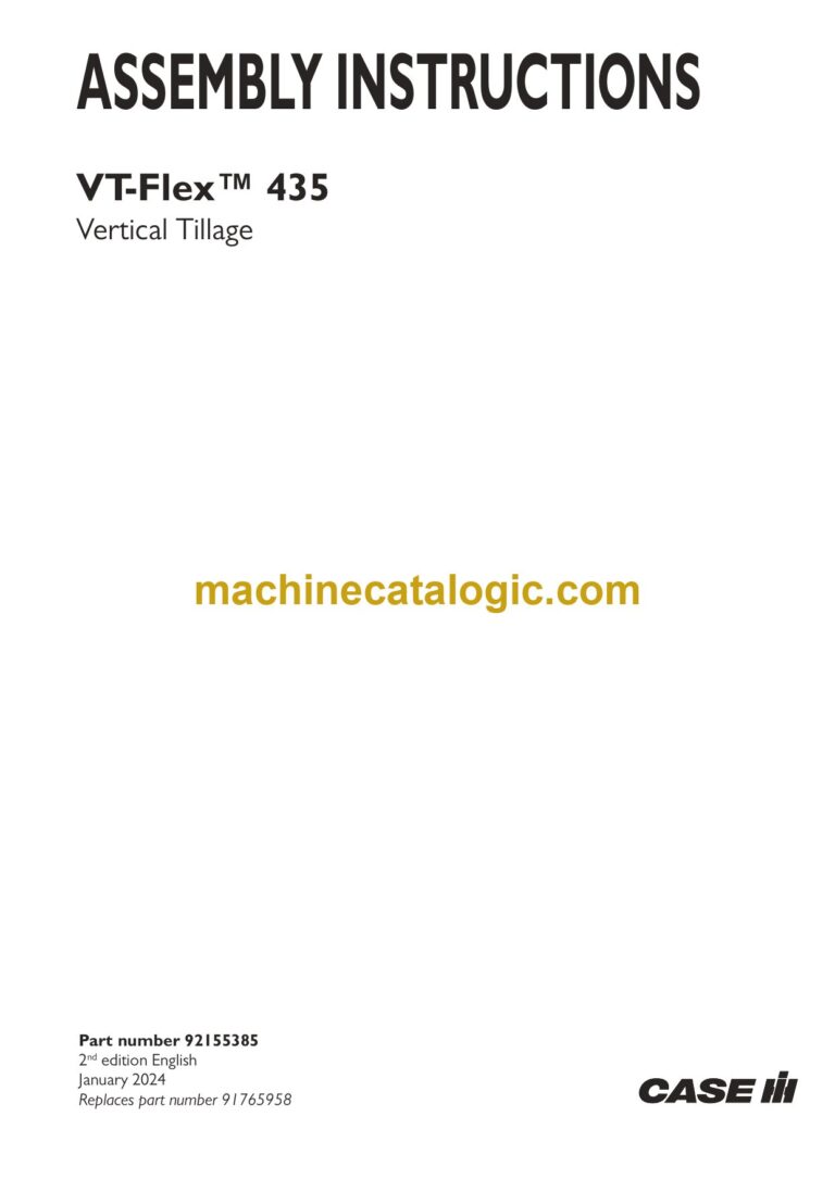 Case VT-Flex 435 Vertical Tillage Assembly Instructions