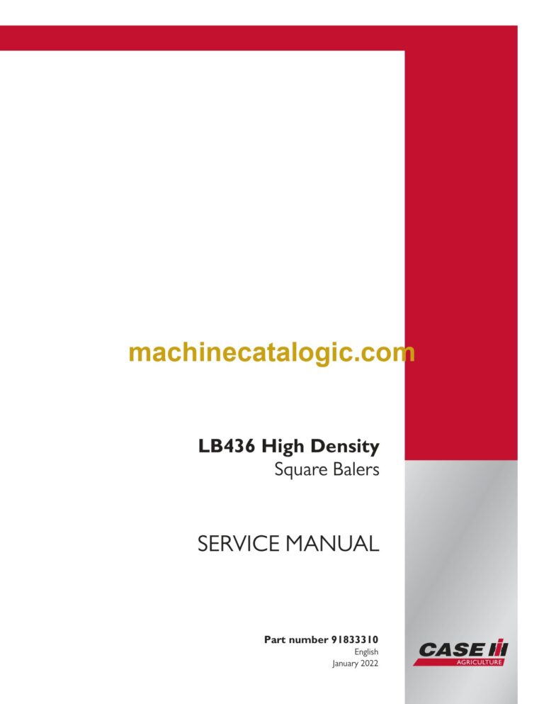 Case LB436 High Density Square Balers Service Manual
