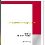 Case HDX1623 16' Sickle Header Parts Catalog