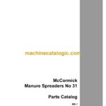Case McCormick Manure Spreaders No 31 Parts Catalog