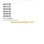 Case 4412-20, 4412-22, 4416-20, 4416-22, 4418-20, 4418-22 Corn Header Operator Manual
