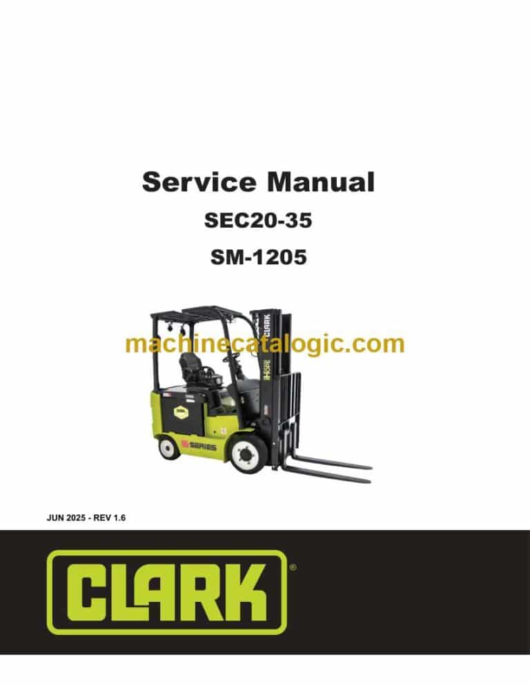 Clark SEC20-35 Forklift Service Manual (SM1205)