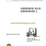 Clark C20, C25, C30, C35 D,L,G and C20, C25, C30, C32C L Forklift Service Manual (SM996)