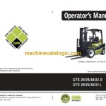 Clark GTS20, GTS25, GTS30, GTS33 D,L Forklift Operators Manual (OM-1064)