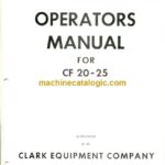 Clark CF20-25 Forklift Operators Manual (O-147)