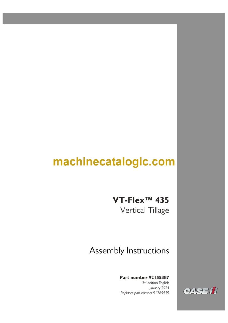 Case VT-Flex 435 Vertical Tillage Assembly Instructions (92155387)