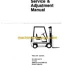 Clark EC 500Y 60-70 72 Volt Forklift Planned Maintenance and Adjustment Procedures Manual (PMA399)