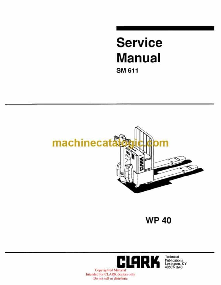 Clark WP40 Service Manual (SM611)