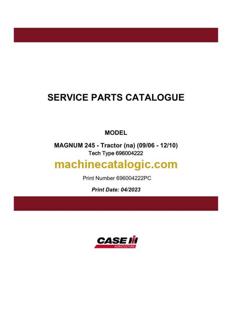 Case Magnum 245 Tractor NA Service Parts Catalogue