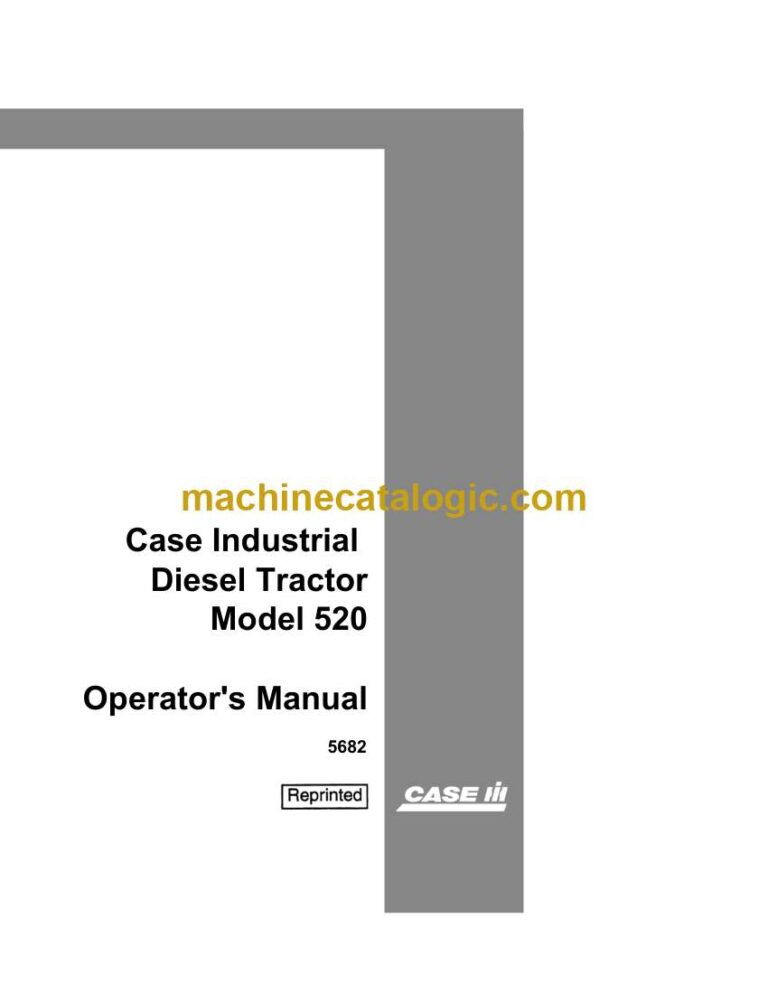 Case 520 Diesel Tractor Operators Manual