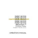 Case Puma 185CVX, 200CVX, 220CVX, 240CVX, 260CVX AFS Connect CVX Drive Tractor Operator Manual