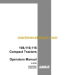 Case 108, 110, 116 Compact Tractors Operator Manual