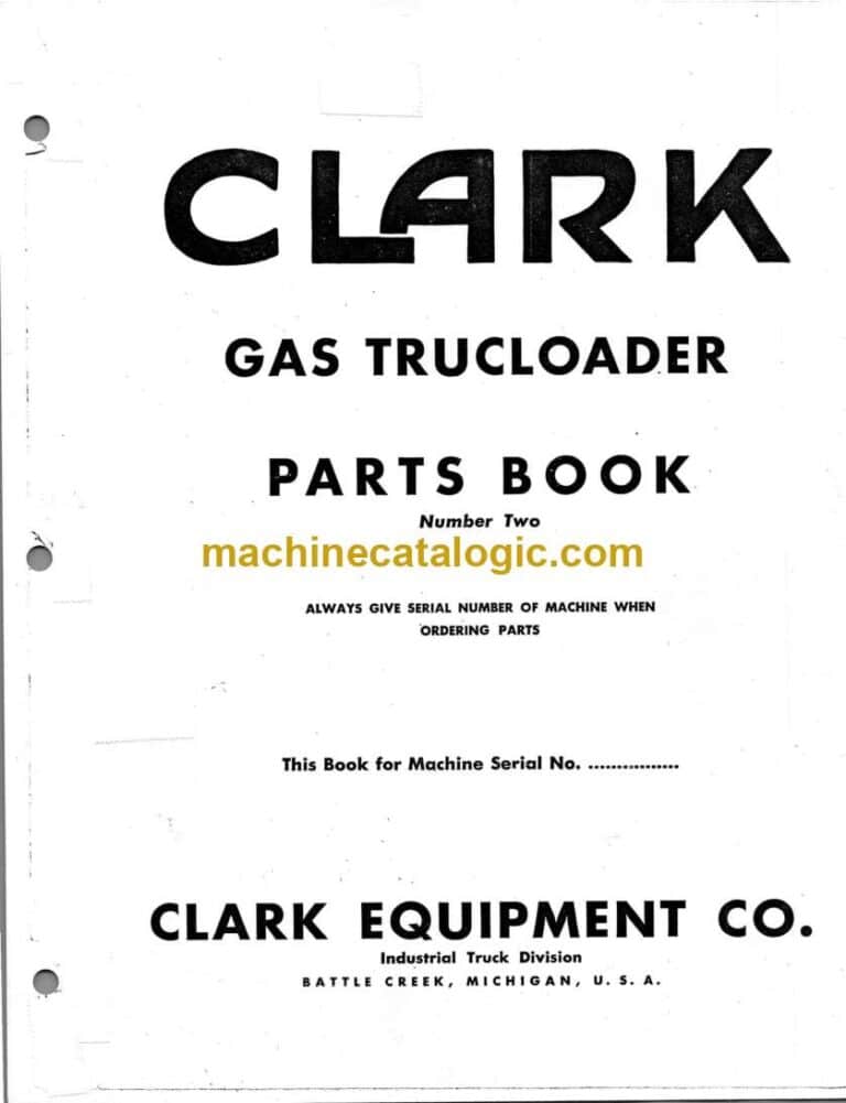 Clark Gas Trucloader Parts Manual (No. 2)