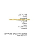 Case AFS Pro 700 Display Framework Precision Farming As Applied E-Notes Printer Virtual Terminal Telematics Software Operating Guide