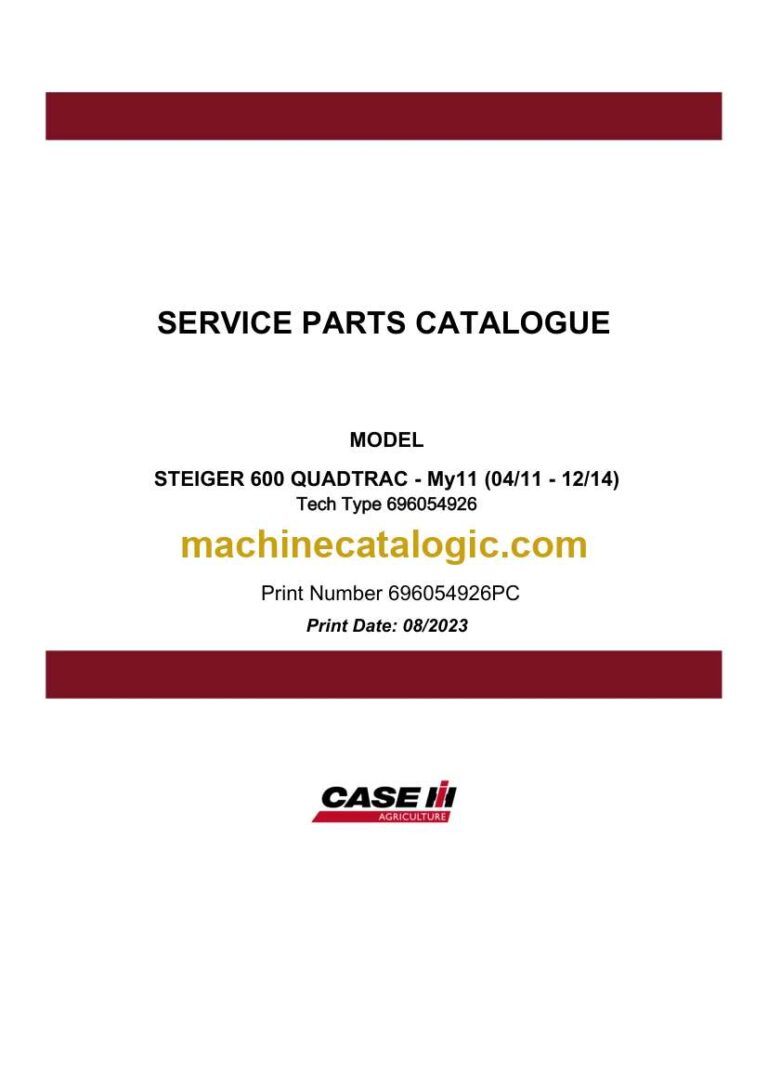 Case Steiger 600 Quadtrac Service Parts Catalogue