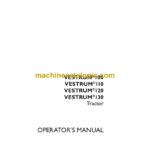 Case Vestrum 100, 110, 120, 130 Tractor Operator Manual
