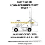 Clark C500 Y 950CH Container Handler Lift Truck Parts Manual (X179)