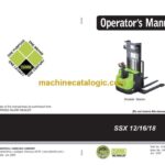 Clark SSX12, SSX16, SSX18 Straddle Stacker Operators Manual (OM-992)