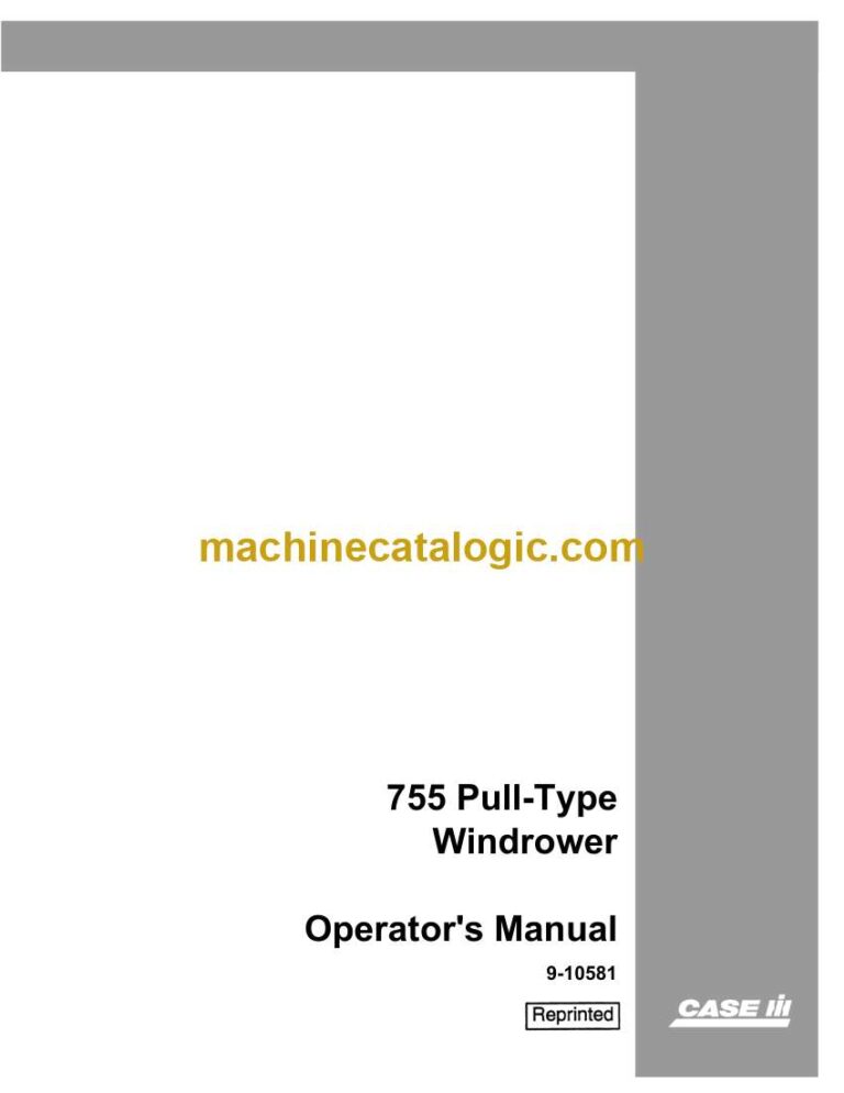 Case 755 Pull-Type Windrower Operators Manual